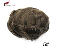 Da Uomo Toupet Invisibile Reale Umano Parrucchino Completo Poly Sottile PU 8x10