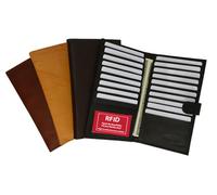 Da Uomo Vera Pelle 19 Portacarte Libretto Degli Assegni Supporto Id Scatto