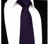 Da Uomo Viola Cravatta Set Matrimonio Jacquared Fazzoletto Taschino Paisley Seta