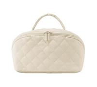 da viaggio - impermeabile, portatile, grande capacità, aperto, organizer per trucchi | per le vacanze in bagno, pennelli cosmetici, rossetto, fondotinta, shampoo, bianco,