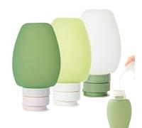 da viaggio in silicone per cibo per animali domestici, set di 3 bottiglie ricaricabili | Contenitori leggeri a prova di perdite, per shampoo, lozioni, balsamo, accessori da viaggio per animali