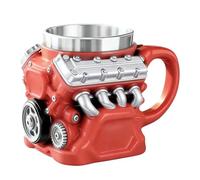 da viaggio per caffè, motore in acciaio , design meccanico realistico, contenitore per bevande in mostra stile automobilistico con costruzione, regalo novità per uomini, mariti e