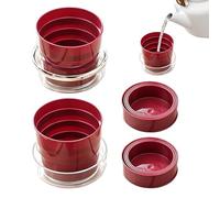 da viaggio pieghevole 4 in 1 per esterni | Tazza d'acqua da viaggio per uomini, viaggiatori, turisti, campeggiatori, escursionisti, pescatori, escursioni