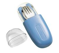 da viaggio, posate da viaggio con, set di utensili portatili in acciaio inossidabile | riutilizzabile rimovibile inclusa, set di posate facile da pulire, forchetta,