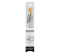 DA VINCI Graphic Design - Set di pennelli per Lettere, White, Black/Transparent, 30 x 30 x 30 cm