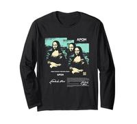 da Vinci Mona Lisa, Arte Moderna Multi Grafica, PAPL14754 Maglia a Manica