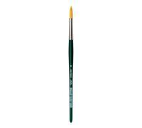 da Vinci, NOVA con manico corto, pennello per acquerello, fibre sintetiche color oro, acrilico, olio, acquerello, tempera, manico verde lucido, vegano, Made in Germany, rotondo, misura 10