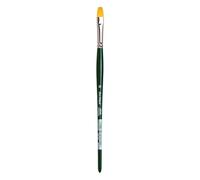 da Vinci, NOVA manico corto, pennello per hobby, fibre sintetiche color oro, acrilico, acquerello e olio, per vetro, carta e tela, manici lucidati verdi, vegano, Made in Germany, piatto, misura 10