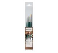 Da Vinci Nova-Set di pennelli Sintetici per Tavolo e Pittura in Miniatura, Legno, Verde, kurzstielig