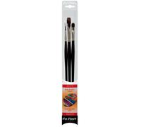 Da Vinci Oil & Acrylic Series 5269 College - Set di pennelli Sintetici, Varie Misure, 5 pennelli (Serie 8730 e 8740), Black/Red/White, 30 x 30 x 30 cm