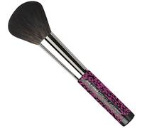 da Vinci, PRETTY PINK, pennello per cipria, rotondo, morbide fibre sintetiche vegane, polvere sfusa e pressata, finitura naturale uniforme, manico in legno laccato, ghiere argentate, design leopardato