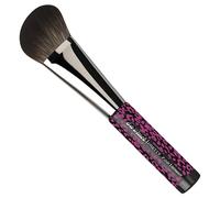 da Vinci, PRETTY PINK, pennello per fard, obliquo, extra fine, fibra sintetica vegana, fard, bronzer e evidenziatore, risultato sfumato, manico in legno laccato, ghiera in argento, design leopardato