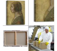 da Vinci ritratto di una sforza quadro stampa tela dipinto telaio arredo casa