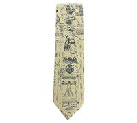 Da Vinci Scientist Teacher Student Polyester Tie sleeved with hook - cream