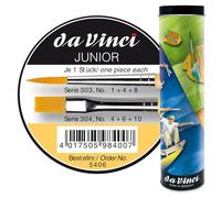 DA VINCI Serie 5406 Spazzole Box, Setole, Giallo/Nero/Verde e Blu, 30 x 30 x 30 cm
