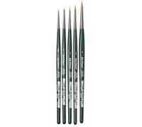 Da Vinci serie 5575 - Pennello per ritocchi répique, fibre sintetiche, set verde di 5 NOVA sintetico numero 000,0,1,2, 4. Made in Germany