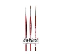 Da Vinci Series 5580 cosmotop Spin Braun - N. 0/3, 3 + Da Vinci Series 1280 cosmotop Spin Marrone - Liner Acchiato Medio Ago - Sintetico con manico rosso, taglia 1. Made in Germany