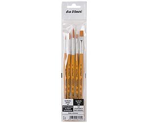 da Vinci Student Series 3502 - Set di pennelli universali per studenti, con manico laccato, 5 pennelli