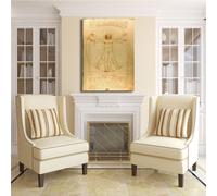 da Vinci uomo vitruviano design quadro stampa tela dipinto telaio arredo casa