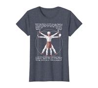 da Vinci Vitruvian Chef Funny Cook Restaurant Kitchen Worker Maglietta, Donna, Pervinca, XS
