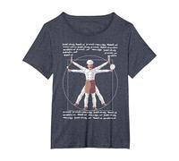 da Vinci Vitruvian Chef Funny Cook Restaurant Kitchen Worker Maglietta, Donna Plus-Size, Pervinca, 6X