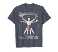 da Vinci Vitruvian Chef Funny Cook Restaurant Kitchen Worker Maglietta, Uomo, Pervinca, 4XL