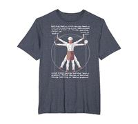 da Vinci Vitruvian Chef Funny Cook Restaurant Kitchen Worker Maglietta, Uomo Taglie Grandi, Pervinca, 4X Tall