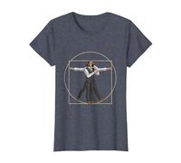 da Vinci Vitruvian Man Bartender Barman Maglietta, Donna, Pervinca, S