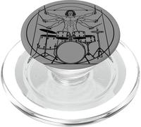 DA Vinci Vitruviano batterista Man Rock Music Fan Rock n Roll PopSockets PopGrip per MagSafe