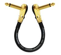 Da Xke pro-grade - 17,8 cm - Qualità premium, multi - schermato effetti per chitarra/basso strumento, con cavo patch di alta qualità placcato oro, a basso profilo ad angolo retto, pancake tipo TS connettori (6.35 mm)