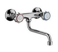 DA162CR Gruppo lavello canna 'S' Ø16 x 250 mm con rompigetto DANUBIO PAFFONI