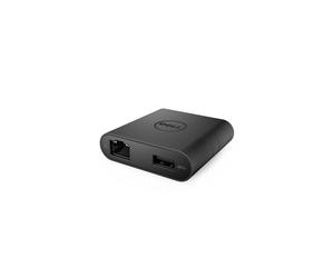 DA200 Dell External video adapter, USB-C/VGA/ USB 3.0 /Network / HDMI, Black 0Y0