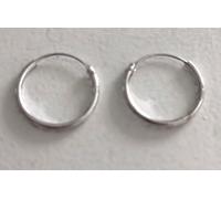 da49€ ORECCHINI CERCHIO CERCHIETTO ARGENTO ITALIANO 925 DONNA RAGAZZA 14MM