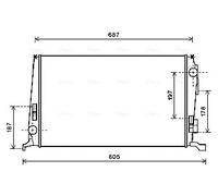 DAA2005 AVA QUALITY COOLING Radiatore, Raffreddamento motore per DACIA,RENAULT