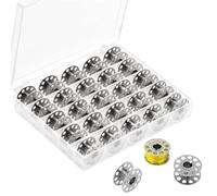 DAAIZIII Confezione da 25 Bobine di Metallo, Bobine per Macchina da Cucire, con Scatola per Bobina, Accessori per Cucire per Macchine da Cucire, Bobine di Filo della Bobina, Macchine da Cucire
