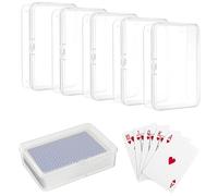 DAAIZIII Scatola per carte da gioco, per carte di credito, per carte da gioco, trasparente, per carte di credito, biglietti da visita, carte da gioco, carte da collezione