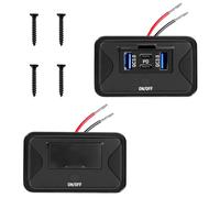 Daakro 2 prese USB a 4 porte con interruttore a pulsante, 12 V, pannello frontale impermeabile (montaggio a parete), porte USB QC3.0 da 18 W e pannello frontale da 36 W, doppio PD3.0 tipo C, adatto
