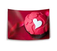 Daawqee Arazzi Tapestry Large Size Tapestry Wall Hanging Dorm Decor Red Cake Hearts Pink Cupcake Tapestry Bedding Hippie Wall Hanging Bed Cover Picnic Blanket Curtain