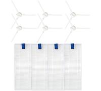 Daaxing 10 filtri HEPA spazzole laterali per Rowenta Explorer 20 40 45 50 Serie RG687 RR682 RR688 Robot Aspirapolvere Parti di Ricambio,4 filtri HEPA,6 spazzole laterali