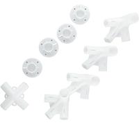 Daaxing 9 connettori centrali angolari in plastica, per set di pezzi di ricambio per tende da gazebo, 4 connettori angolari, 1 connettore centrale per tetto, 1,2 m