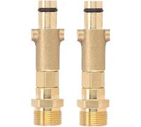 Daaxing Adattatore per idropulitrice ad alta pressione, adattatore in ottone a baionetta M22 per idropulitrici con filettatura esterna Nilfisk, a baionetta, temperatura massima 90 °C (2 pezzi)