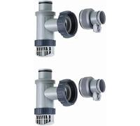 Daaxing Adattatore per tubo flessibile di ricambio per valvola a stantuffo, adattatore per tubo di tipo B per Intex, adattatore per filtro piscina con valvola a stantuffo (2 set)
