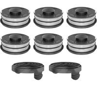 Daaxing Bobina di ricambio per decespugliatore Einhell Gc-Et 4530 3405685, bobina di ricambio per decespugliatore (6 bobine + 2 tappi)