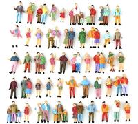 Daaxing Confezione da 25 modellini in scala 1:87, modellini ferroviari misti dipinti passeggeri personaggi, per modellismo, treno, sabbia, tavolo, modellismo, modellismo