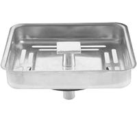 Daaxing Scolapiatti quadrato in acciaio inox per lavello, tappo a rete anti-bloccaggio, tappo a cestello, tappo per scarico dei rifiuti, per cucina, bagno, casa, lavello (1 pezzo)