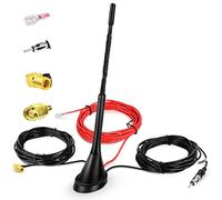 DAB Antenna per auto SMB Adattatore universale per tetto Ricevitore digitale per segnale radio con cavo di prolunga 5 m / 6,4 piedi per FM AM/DAB + Radio Pioneer, Blaupunkt, Clarion, JVC, Sony…