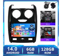DAB+ CarPlay Android 14 Autoradio GPS Navi Per Renault Duster 15-20 6G+128GB