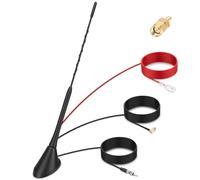 DAB DAB+ Digitale Antenna Auto per Autoradio con 5m Cavo Coassiale | Coassiale Cavo, Connettori SMB/SMA e Presa DIN, Amplificatore Divisore Segnale Autoradio