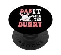 Dab It Like The Bunny Easter Dabbing Funny Rabbit Lovers PopSockets PopGrip Adesivo