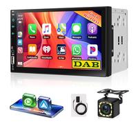 DAB+ Wireless Carplay Android Auto 2 Din Autoradio, 7 Pollici IPS Touchscreen Bluetooth Car Radio, Motorsi Stereo Auto Support MirrorLink/FM/USB/AUX/EQ/Carica/Remote Control/7 Colore Backlight